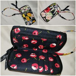 2 Piece Set Vera Bradley Wristlet& Clutch Wallet